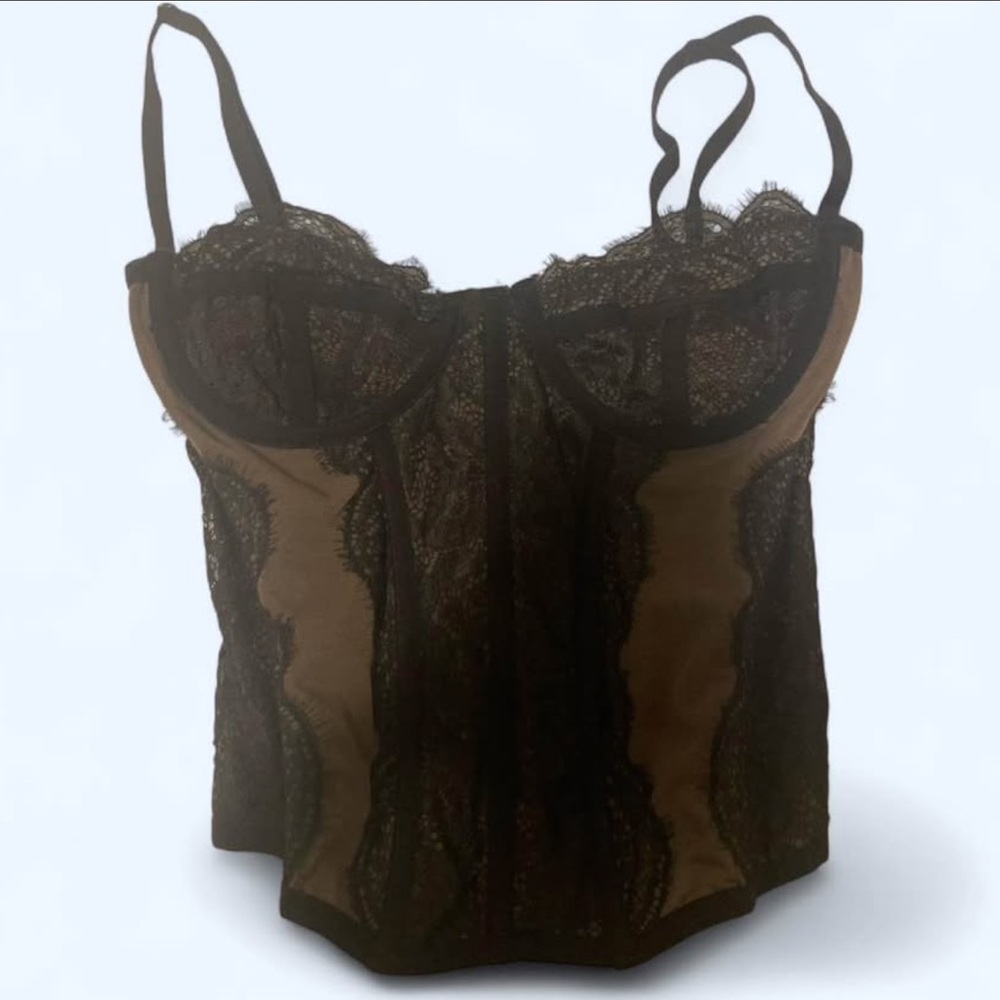 Urban Outfitters Black and Brown Lace Shapewear